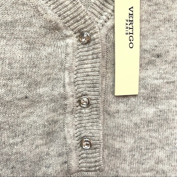 Vertigo Paris Wool Blend Button Front Sweater Small NWT - Picture 4 of 9